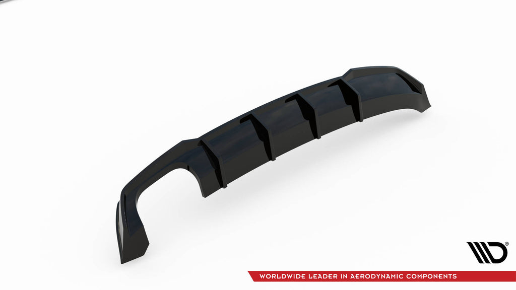 Maxton Design Diffusor Heck Ansatz passend für Seat Leon FR Sportstourer Mk3 schwarz Hochglanz