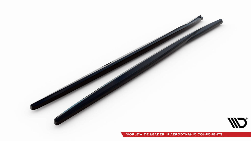 Maxton Design Street+ Seitenschweller Leisten passend für VW Scirocco Mk3 Facelift schwarz Hochglanz
