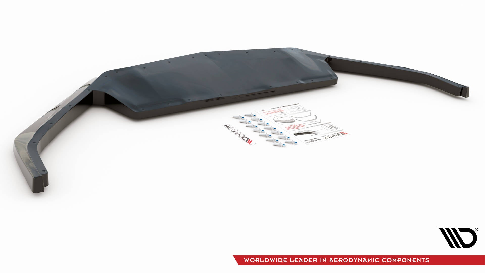 Maxton Design Street+ Spoilerlippe Front Ansatz passend für Chevrolet Corvette C8 schwarz Hochglanz