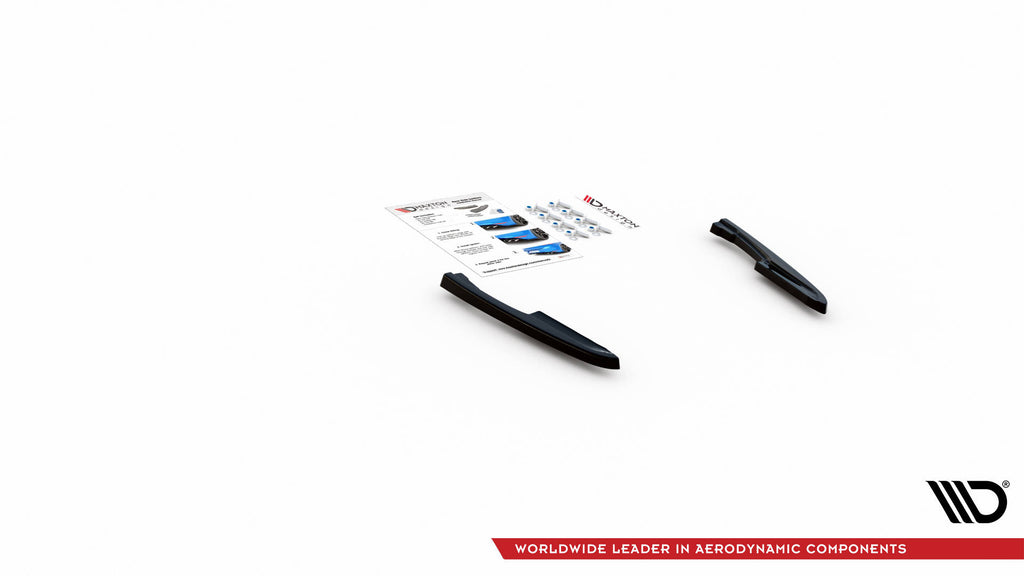 Maxton Design Heck Ansatz Flaps Diffusor passend für VW Touareg R-line Mk3 schwarz Hochglanz
