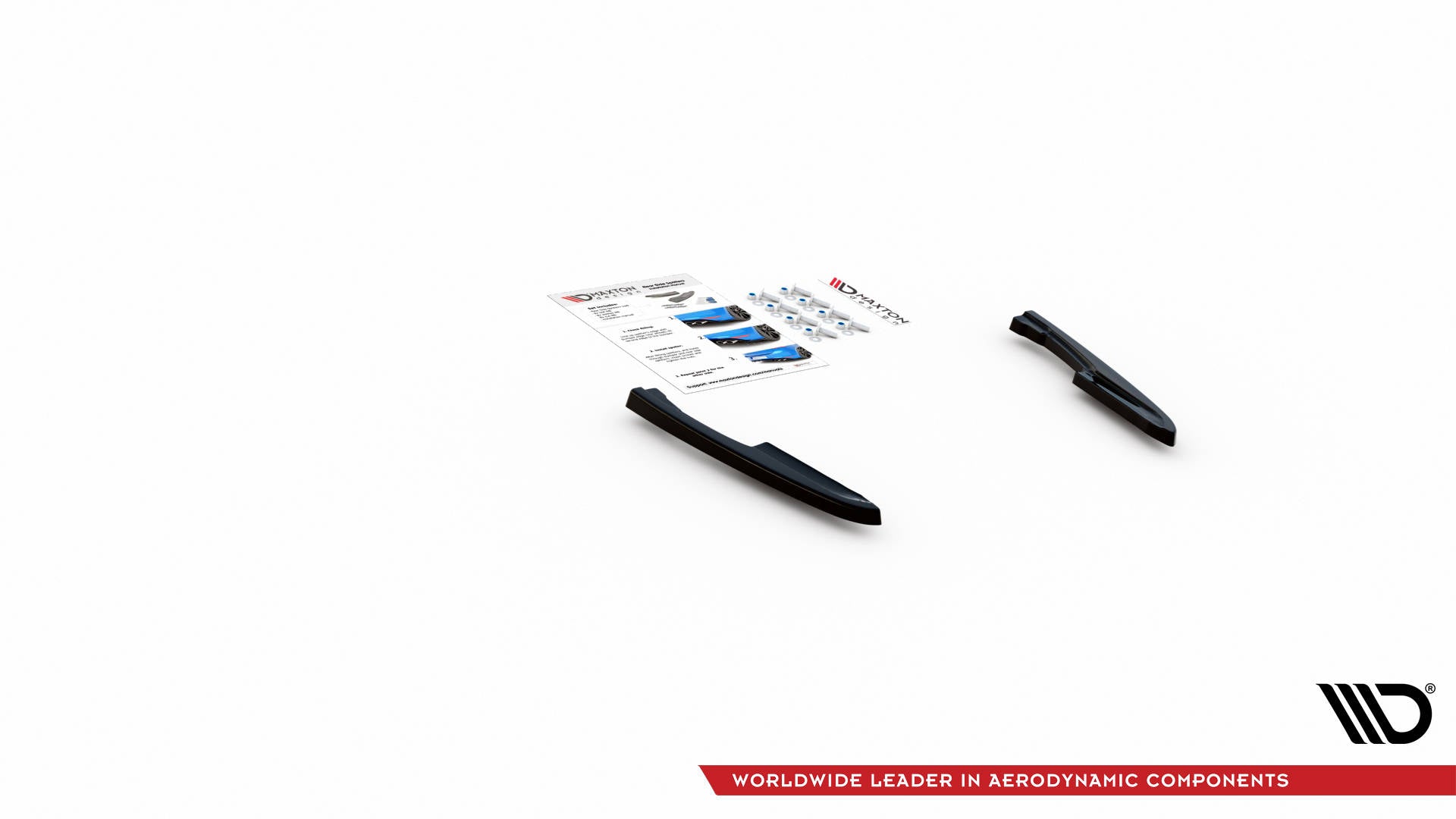Maxton Design Heck Ansatz Flaps Diffusor passend für VW Touareg R-line Mk3 schwarz Hochglanz