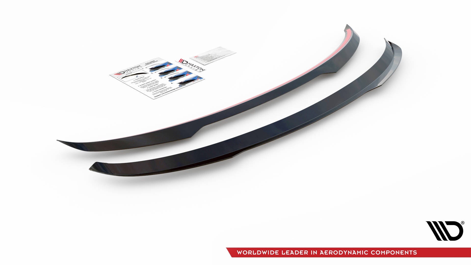 Maxton Design Spoiler CAP passend für Ford Kuga ST-Line Mk3 schwarz Hochglanz