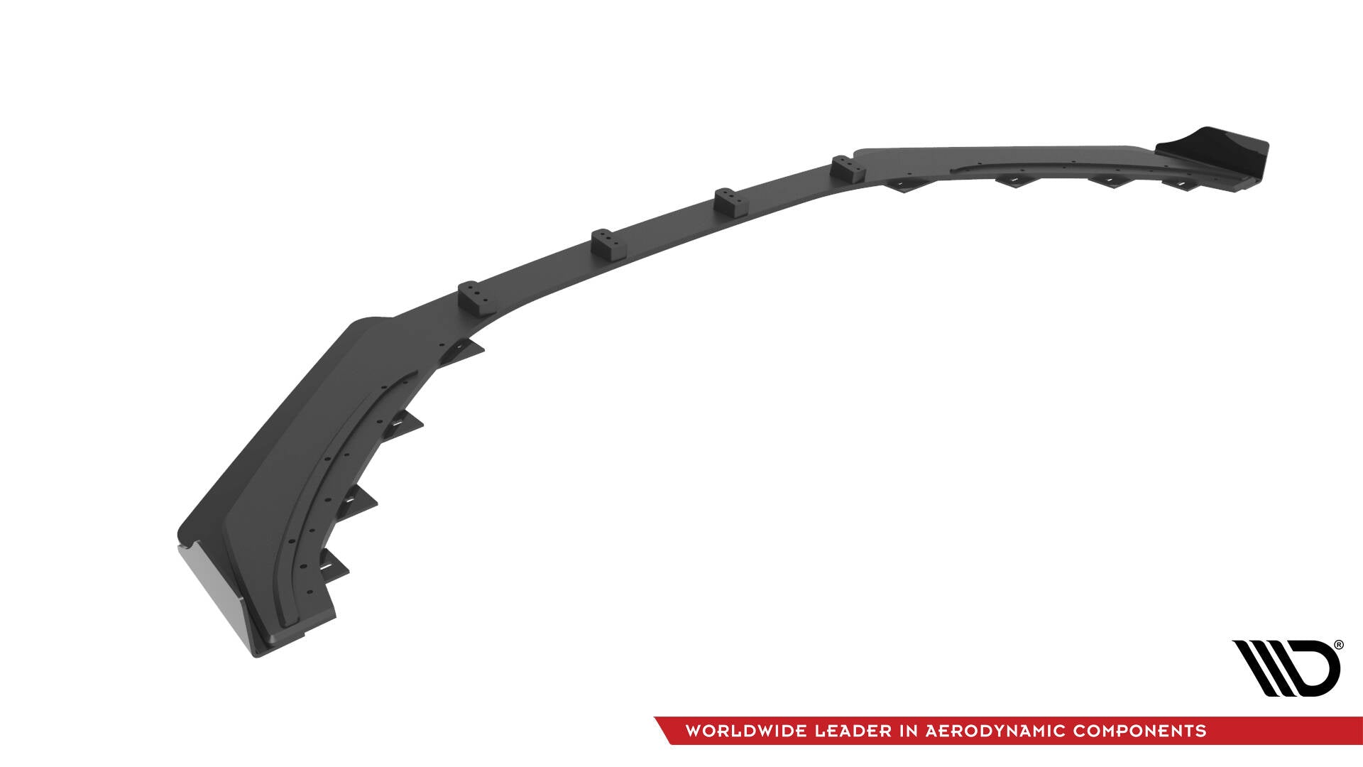 Maxton Design Street Pro Street+ Spoilerlippe Front Ansatz + Flaps passend für Hyundai Veloster N Mk2 schwarz Hochglanz