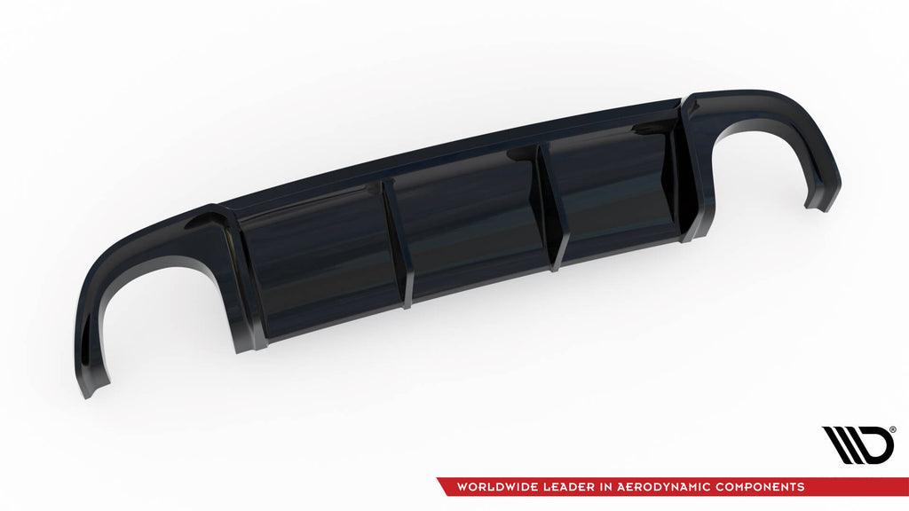 Maxton Design Diffusor Heck Ansatz passend für Audi RS4 B7 schwarz Hochglanz