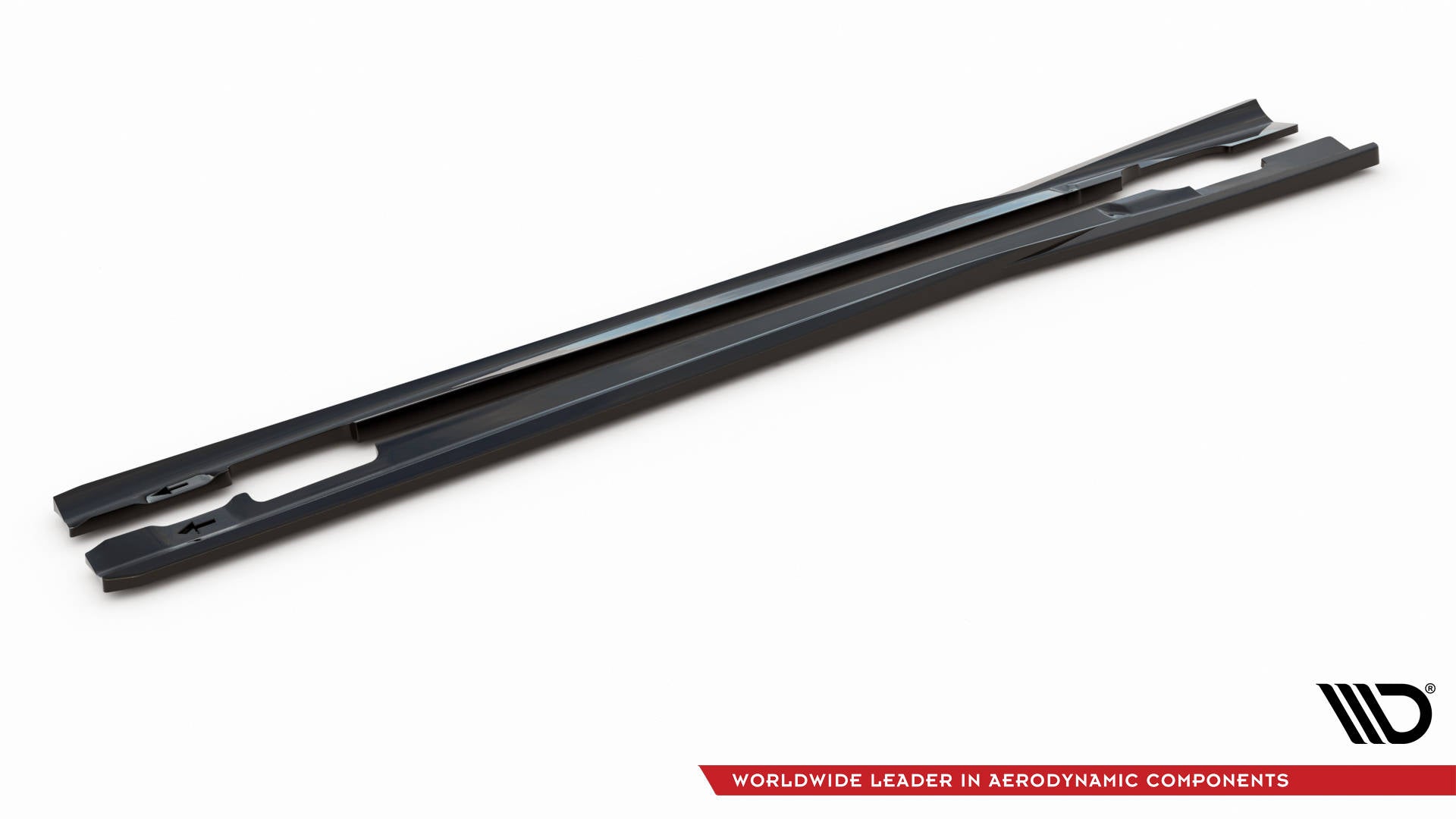 Maxton Design Street+ Seitenschweller Leisten passend für Mercedes-Benz C Coupe / Limousine / Kombi AMG-Line C204 / W204 Facelift / S204 Facelift schwarz Hochglanz