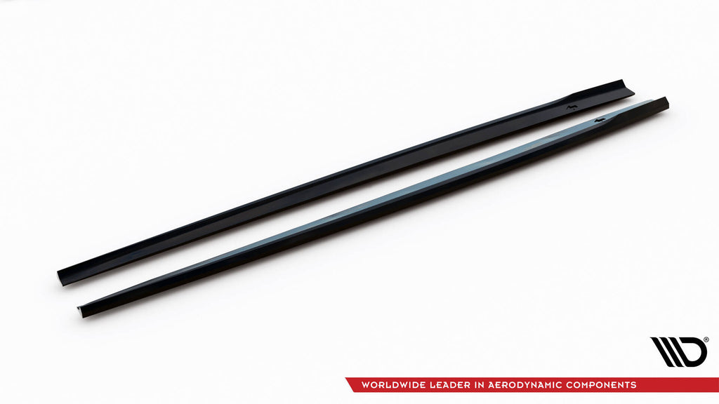 Maxton Design Street+ Seitenschweller Leisten V.2 passend für Audi RS3 Limousine 8V Facelift schwarz Hochglanz