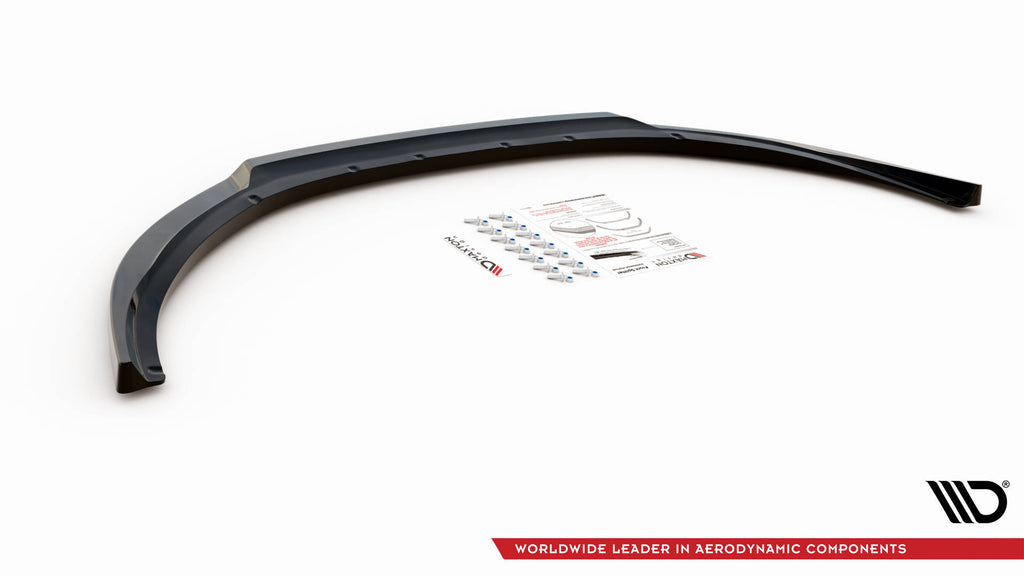 Maxton Design Street+ Spoilerlippe Front Ansatz V.2 passend für Volvo V70 Mk3 schwarz Hochglanz