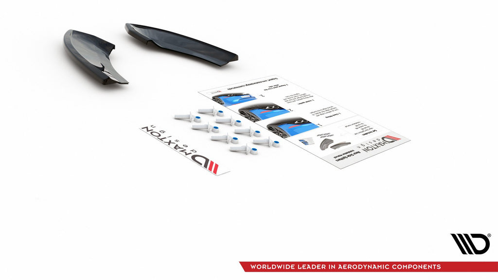 Maxton Design Heck Ansatz Flaps Diffusor passend für VW Golf 7 GTI TCR schwarz Hochglanz