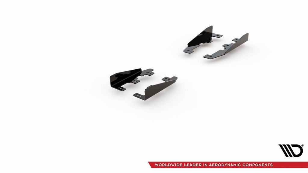 Maxton Design Seitenschweller Flaps passend für BMW 1er F20 M135i / M140i / M-Paket schwarz Hochglanz