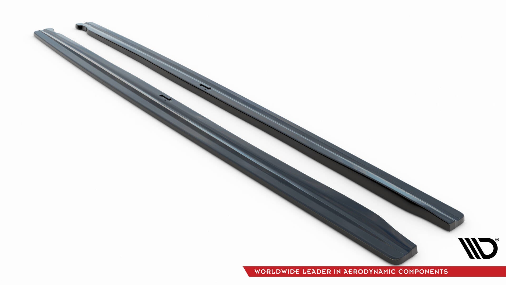 Maxton Design Street+ Seitenschweller Leisten passend für Audi RS4 B9 / B9 Facelift schwarz Hochglanz