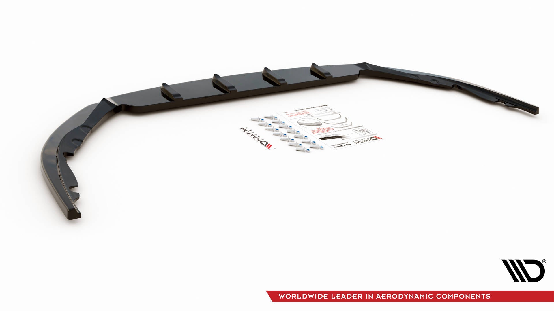 Maxton Design Street+ Spoilerlippe Front Ansatz V.2 passend für Toyota Avensis Mk3 Facelift schwarz Hochglanz