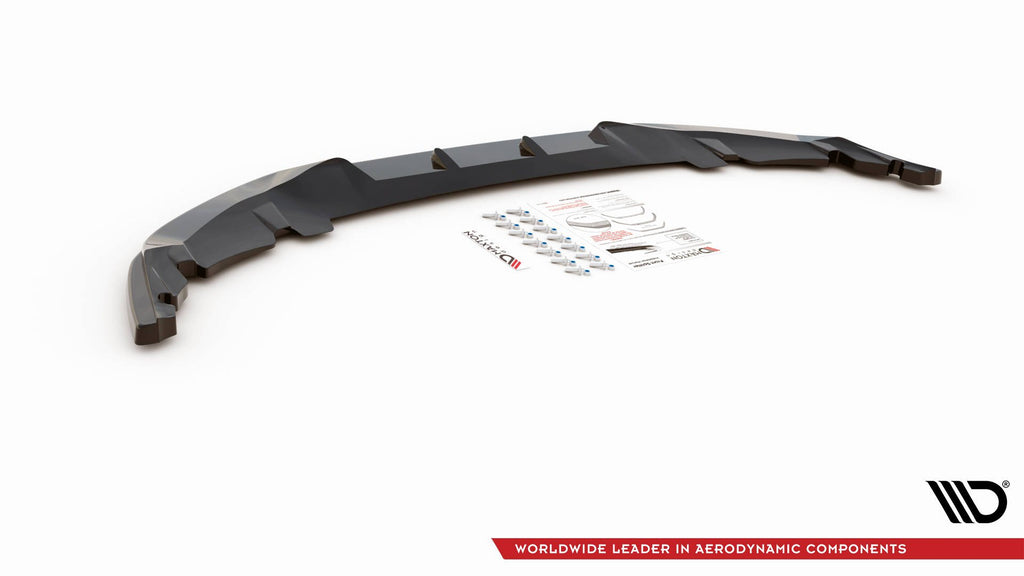 Maxton Design Street+ Spoilerlippe Front Ansatz V.1 passend für Mini Countryman Mk2 F60 JCW schwarz Hochglanz