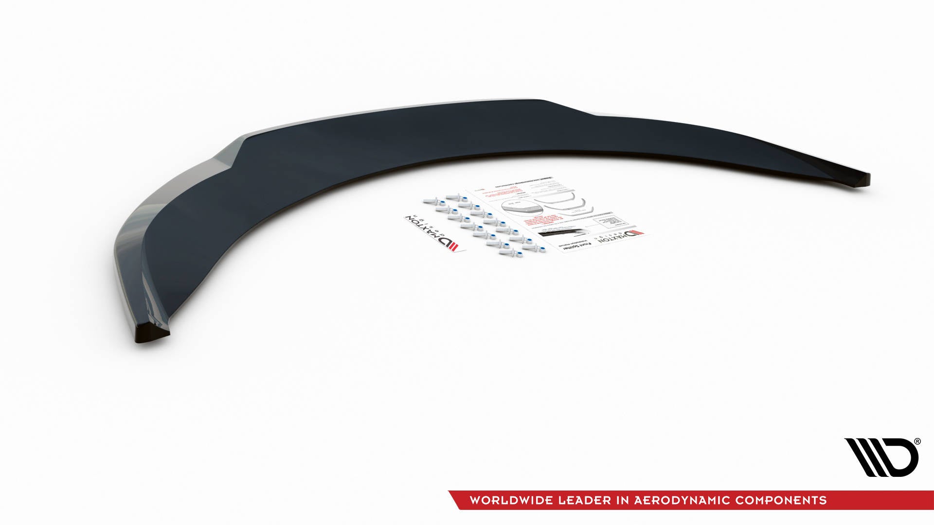 Maxton Design Street+ Spoilerlippe Front Ansatz V.2 passend für Seat Exeo schwarz Hochglanz
