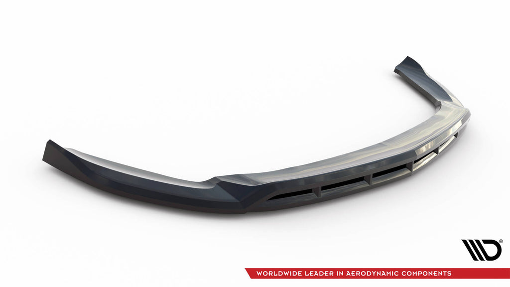 Maxton Design Street+ Spoilerlippe Front Ansatz passend für Mercedes-AMG A35 / A AMG-Line W177 Facelift schwarz Hochglanz