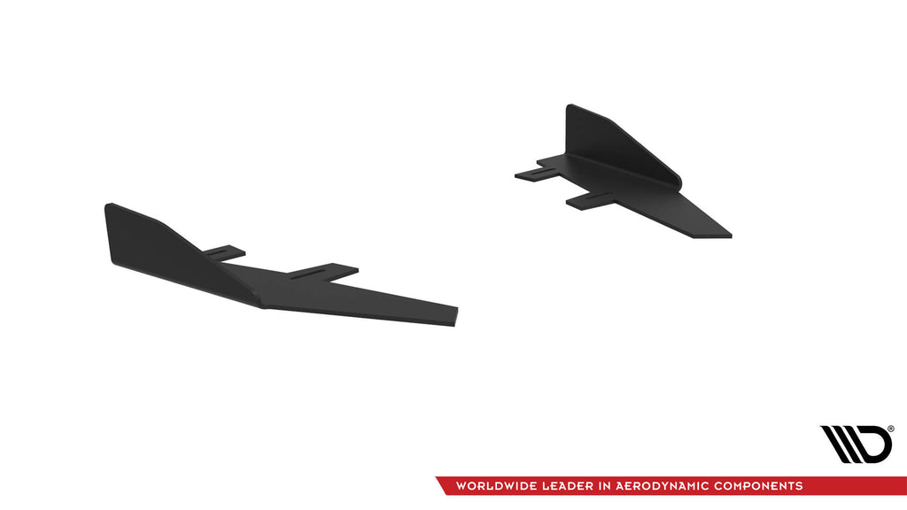 Maxton Design Hintere Seiten Flaps Passend für Audi A7 S-Line C7 Schwarz Hochglanz