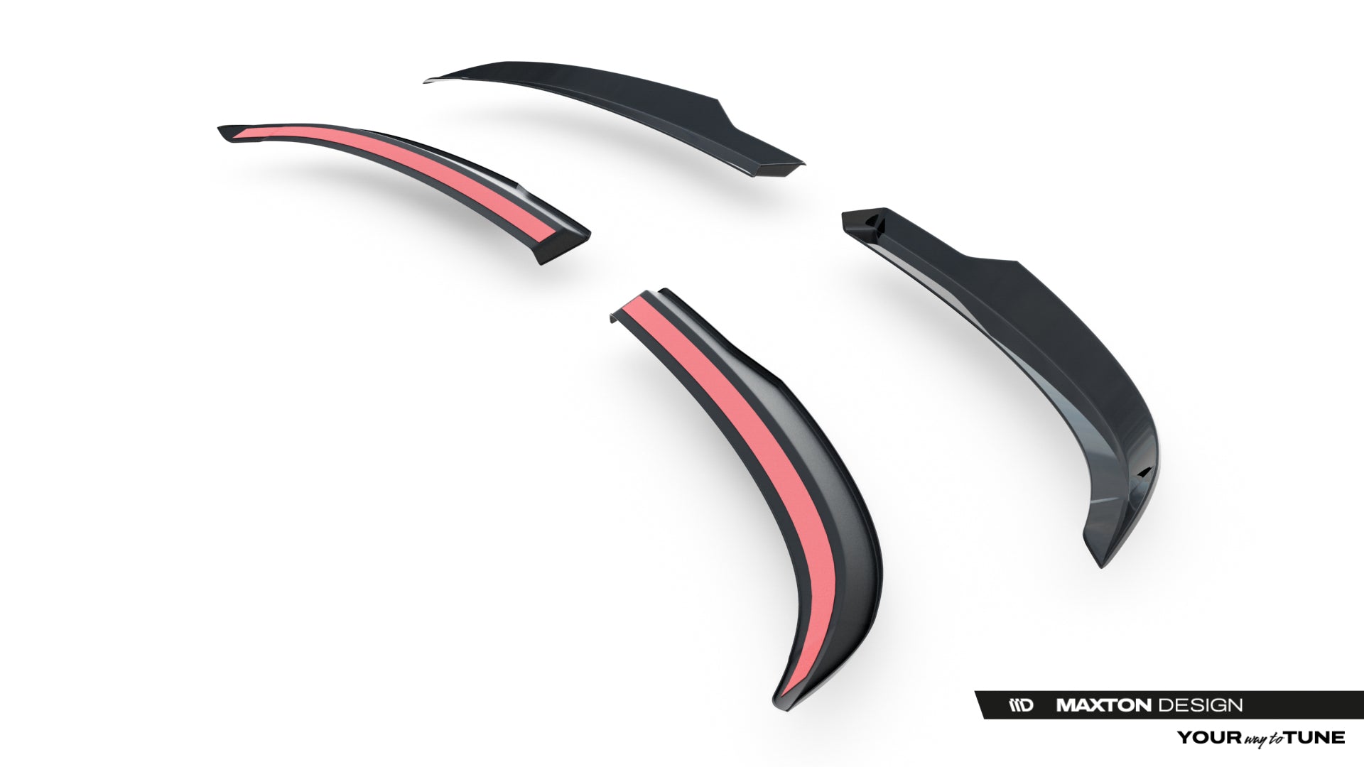 Maxton Design Höher Spoiler CAP passend für Omoda 9 Mk1 schwarz Hochglanz