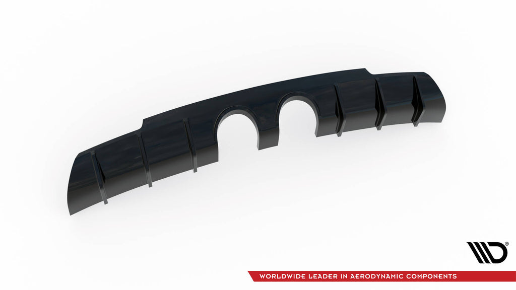 Maxton Design Diffusor Heck Ansatz V.3 passend für VW Scirocco R Mk3 schwarz Hochglanz