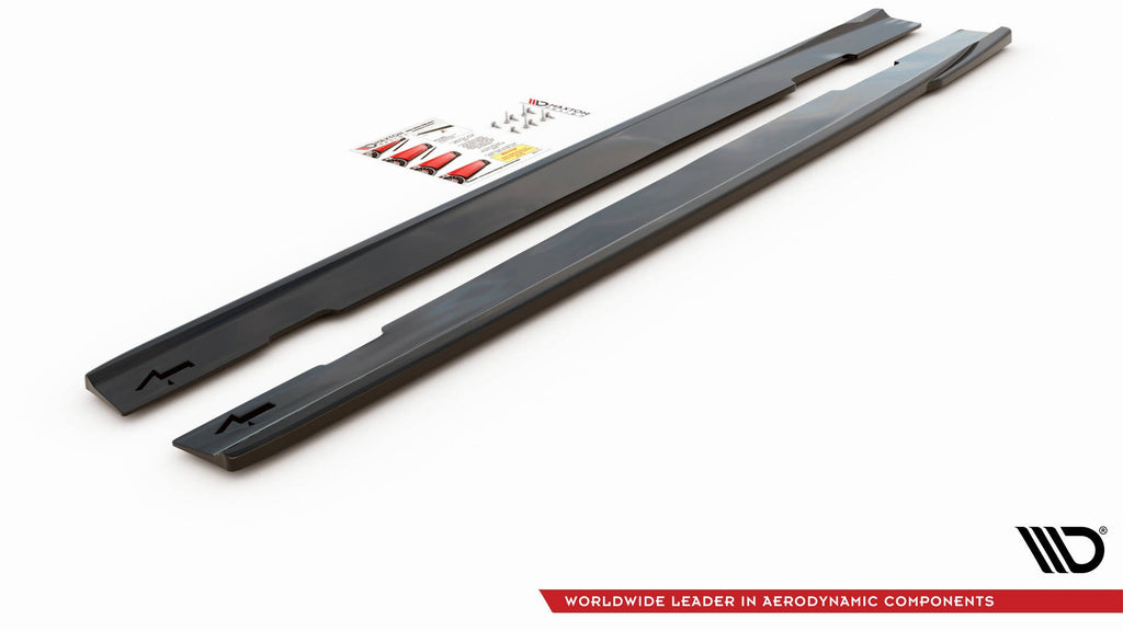 Maxton Design Seitenschweller Ansatz für Mercedes-Benz CLA AMG-Line C118 schwarz matt