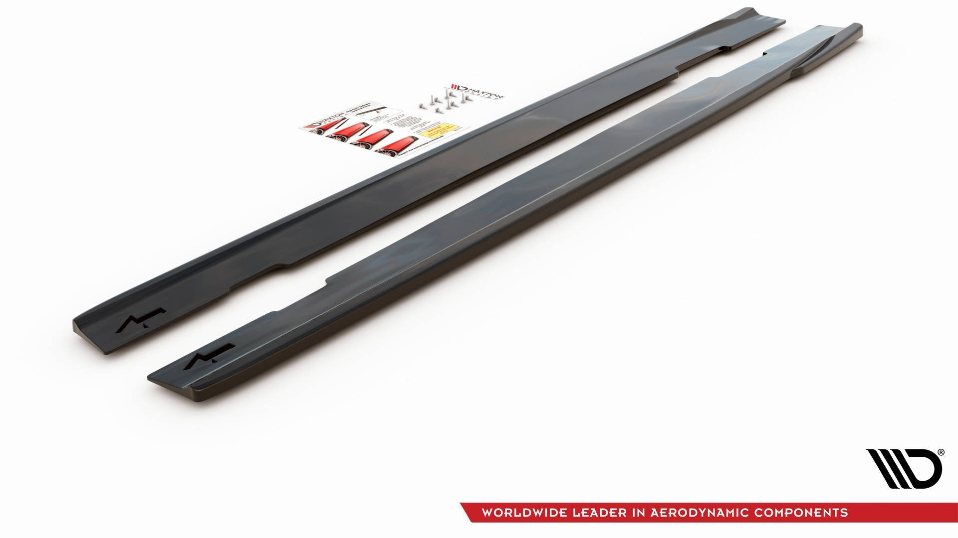 Maxton Design Seitenschweller Ansatz für Mercedes-Benz CLA AMG-Line C118 schwarz matt