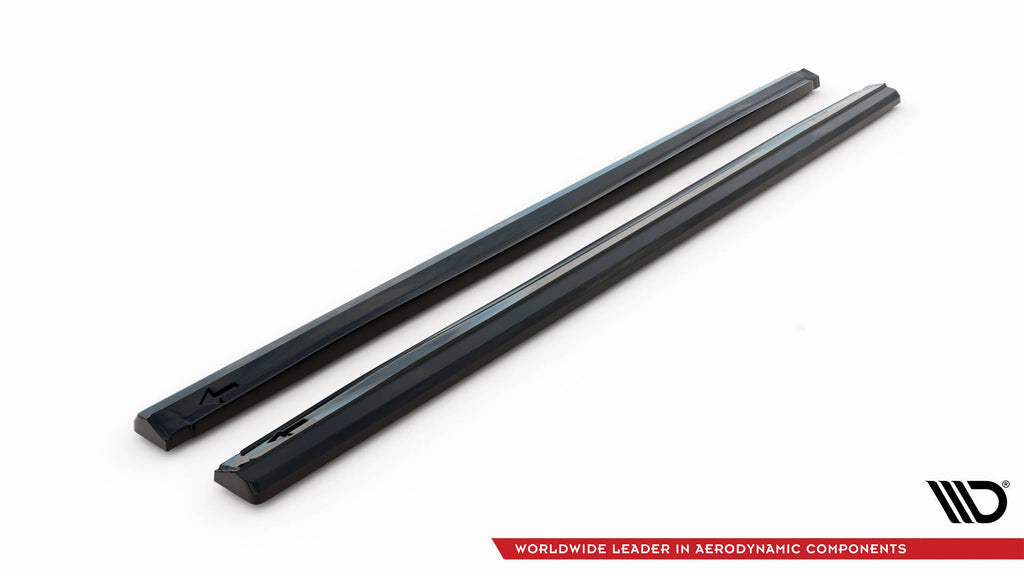 Maxton Design Street+ Seitenschweller Leisten passend für VW Touareg Mk2 schwarz Hochglanz