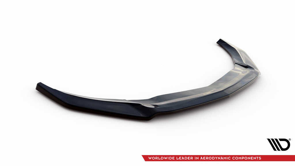 Maxton Design Street+ Spoilerlippe Front Ansatz V.2 passend für Mercedes-Benz A45 Aero W176 Facelift schwarz Hochglanz