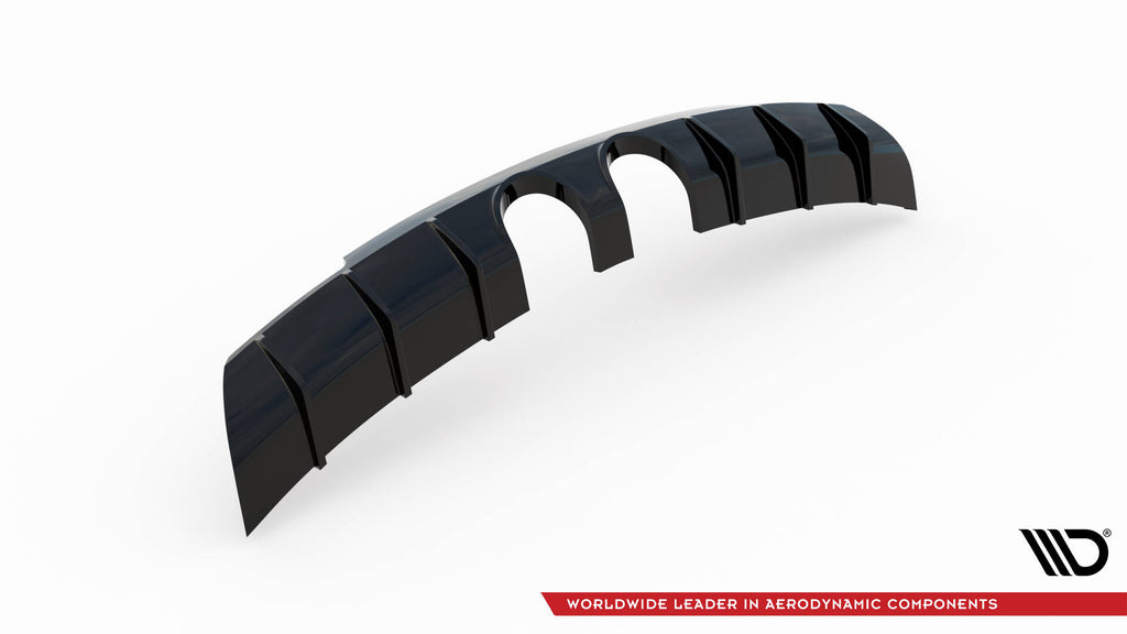 Maxton Design Diffusor Heck Ansatz V.3 passend für VW Scirocco R Mk3 schwarz Hochglanz