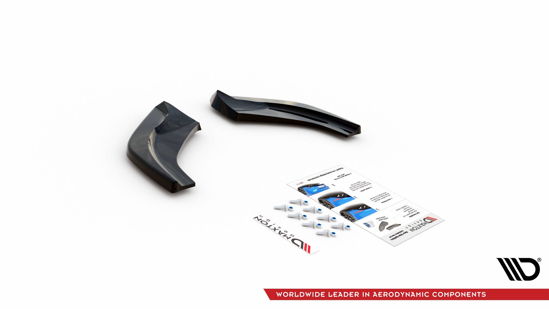 Maxton Design Heck Ansatz Flaps Diffusor V.2 passend für Hyundai I30 N Hatchback Mk3 Facelift schwarz Hochglanz