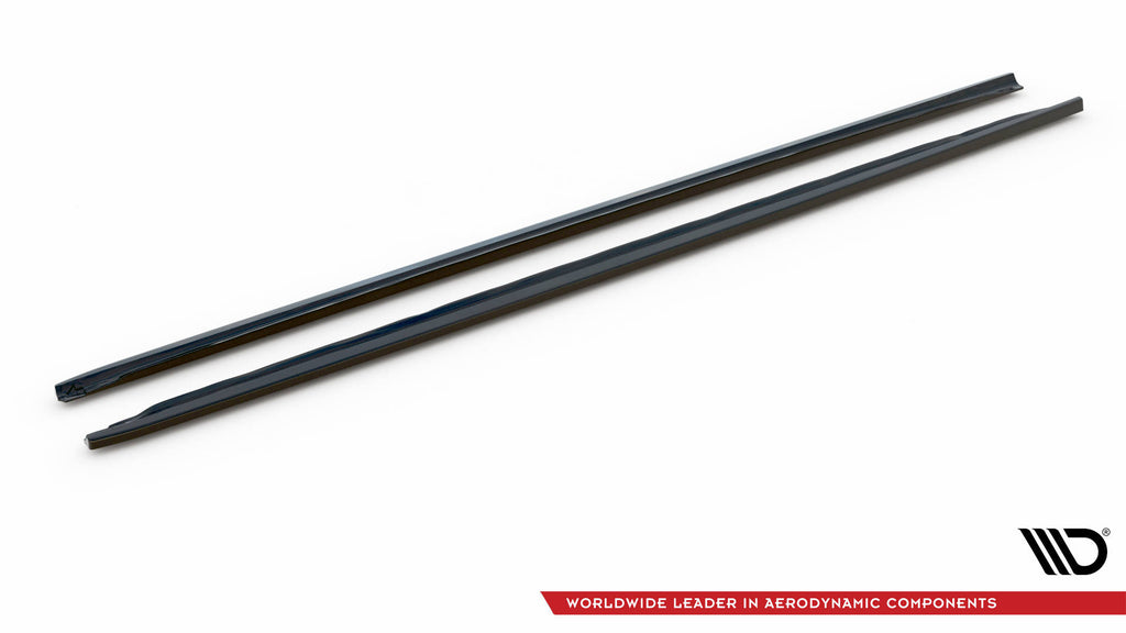 Maxton Design Street+ Seitenschweller Leisten passend für Audi A4 B9 Facelift schwarz Hochglanz