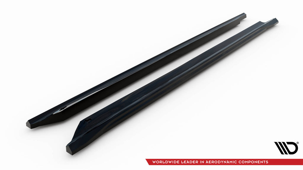Maxton Design Street+ Seitenschweller Leisten passend für VW Passat GT B8 Facelift USA schwarz Hochglanz