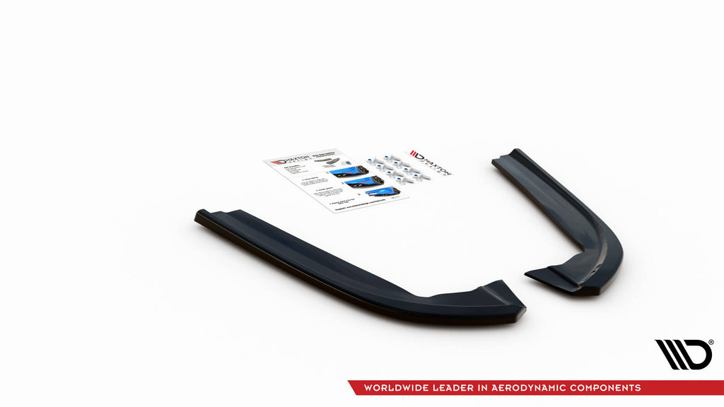 Maxton Design Heck Ansatz Flaps Diffusor V.1 passend für Ford Mondeo ST-Line Mk5 Facelift schwarz Hochglanz