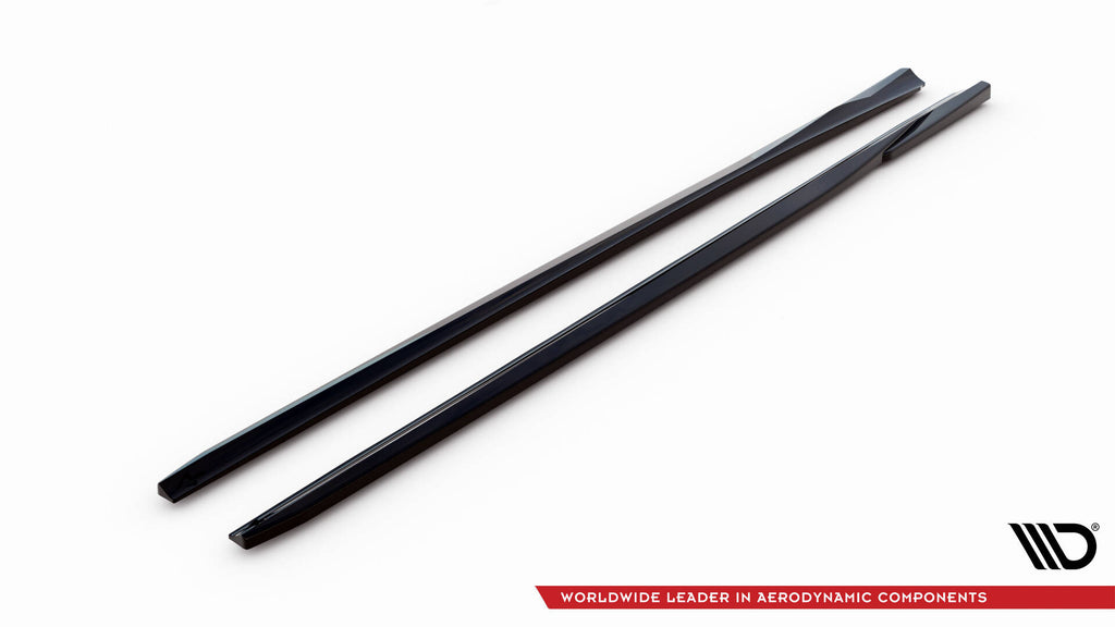 Maxton Design Street+ Seitenschweller Leisten passend für Audi A3 Sportback 8V Facelift schwarz Hochglanz