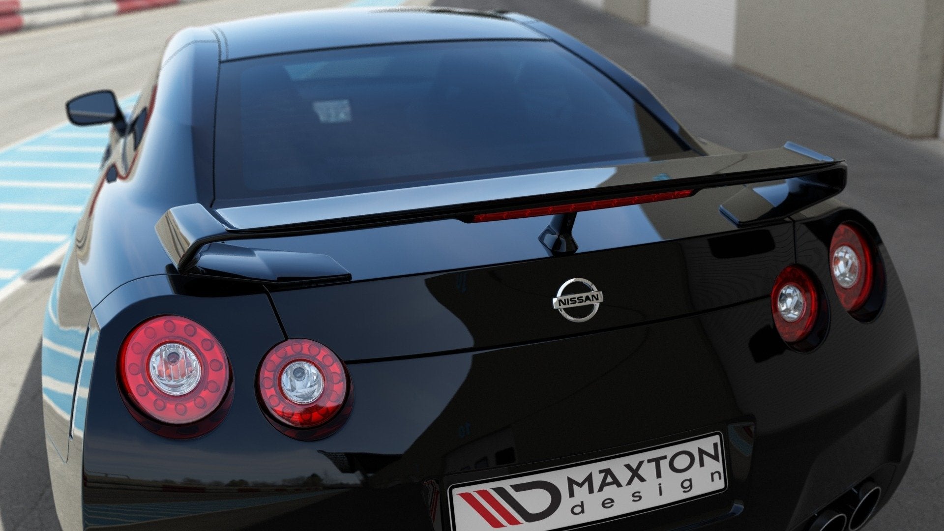 Maxton Design Spoiler CAP für NISSAN GT-R vor Facelift COUPE (R35-SERIES) (2007-2010) Carbon Look