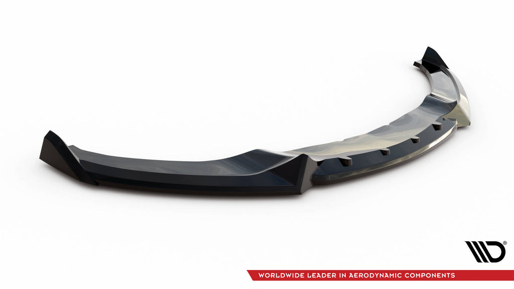 Maxton Design Street+ Spoilerlippe Front Ansatz V.4 passend für BMW 4er Coupe / Gran Coupe / Cabrio M-Paket F32 / F36 / F33 schwarz Hochglanz