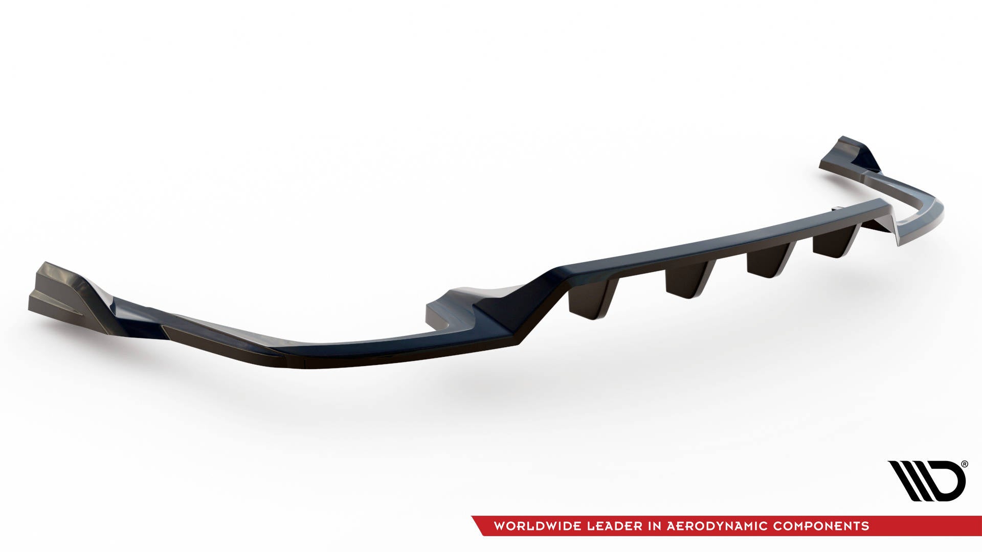 Maxton Design Street+ Mittlerer Diffusor RACE passend für Volvo XC60 R-Design Mk2 Facelift schwarz Hochglanz
