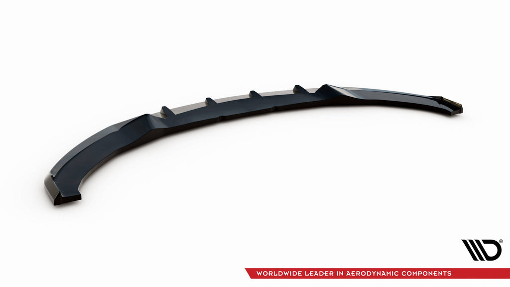 Maxton Design Street+ Spoilerlippe Front Ansatz V.3 passend für BMW 4er Coupe / Gran Coupe / Cabrio M-Paket F32 / F36 / F33 schwarz Hochglanz