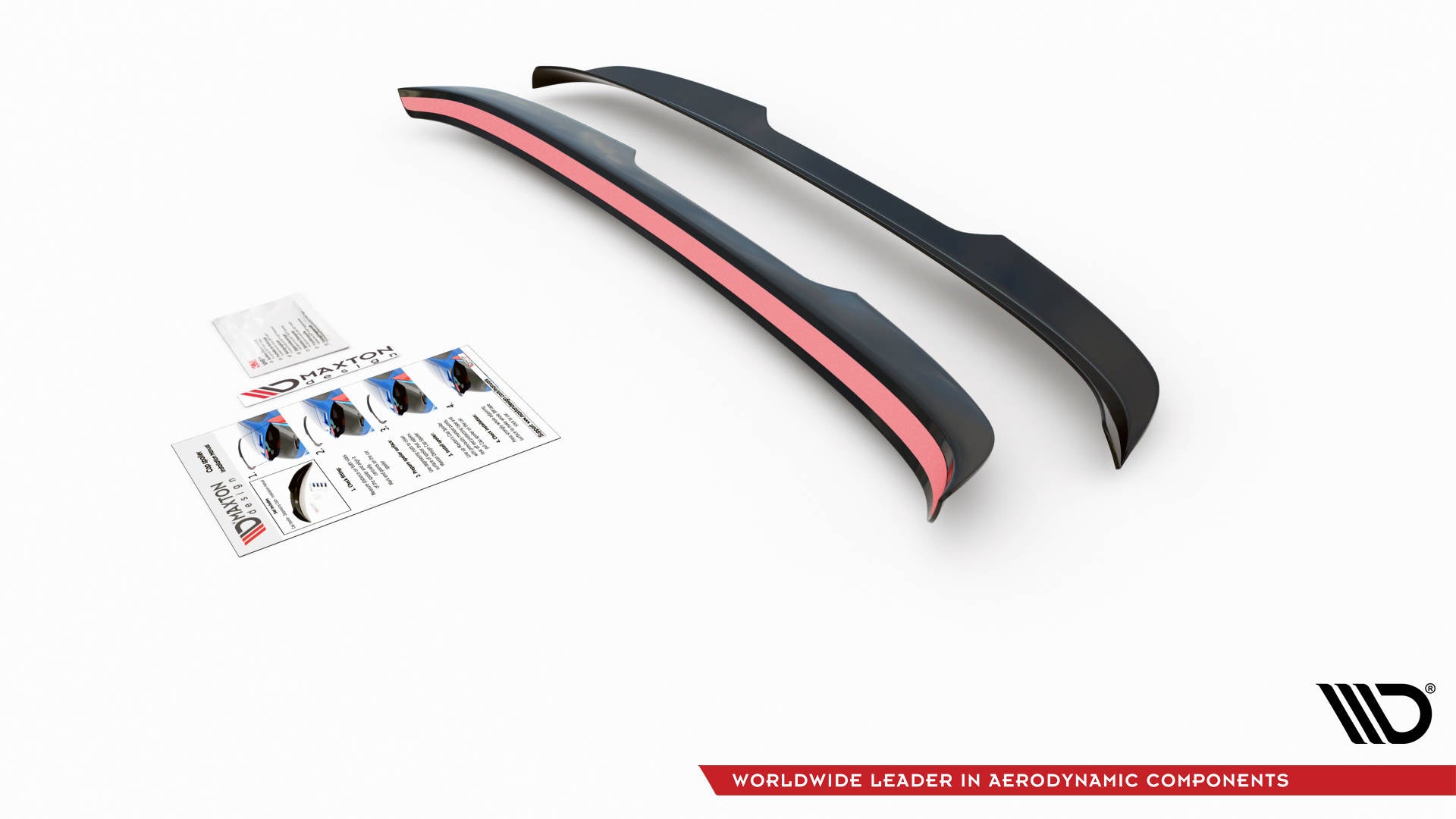 Maxton Design Spoiler CAP passend für VW Tiguan R / R-Line Mk2 Facelift schwarz Hochglanz