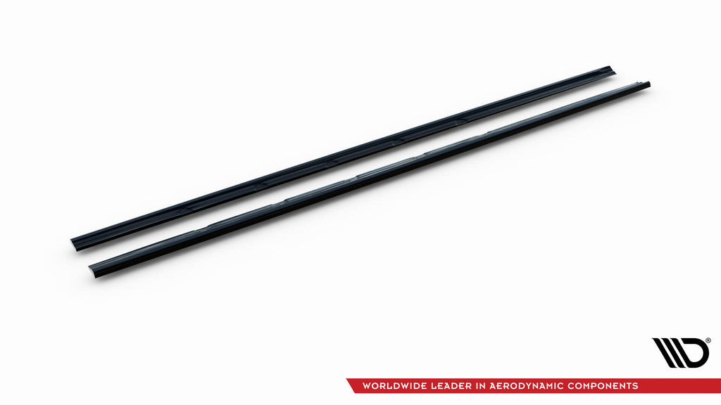 Maxton Design Street+ Seitenschweller Leisten passend für VW T6.1 Long schwarz Hochglanz