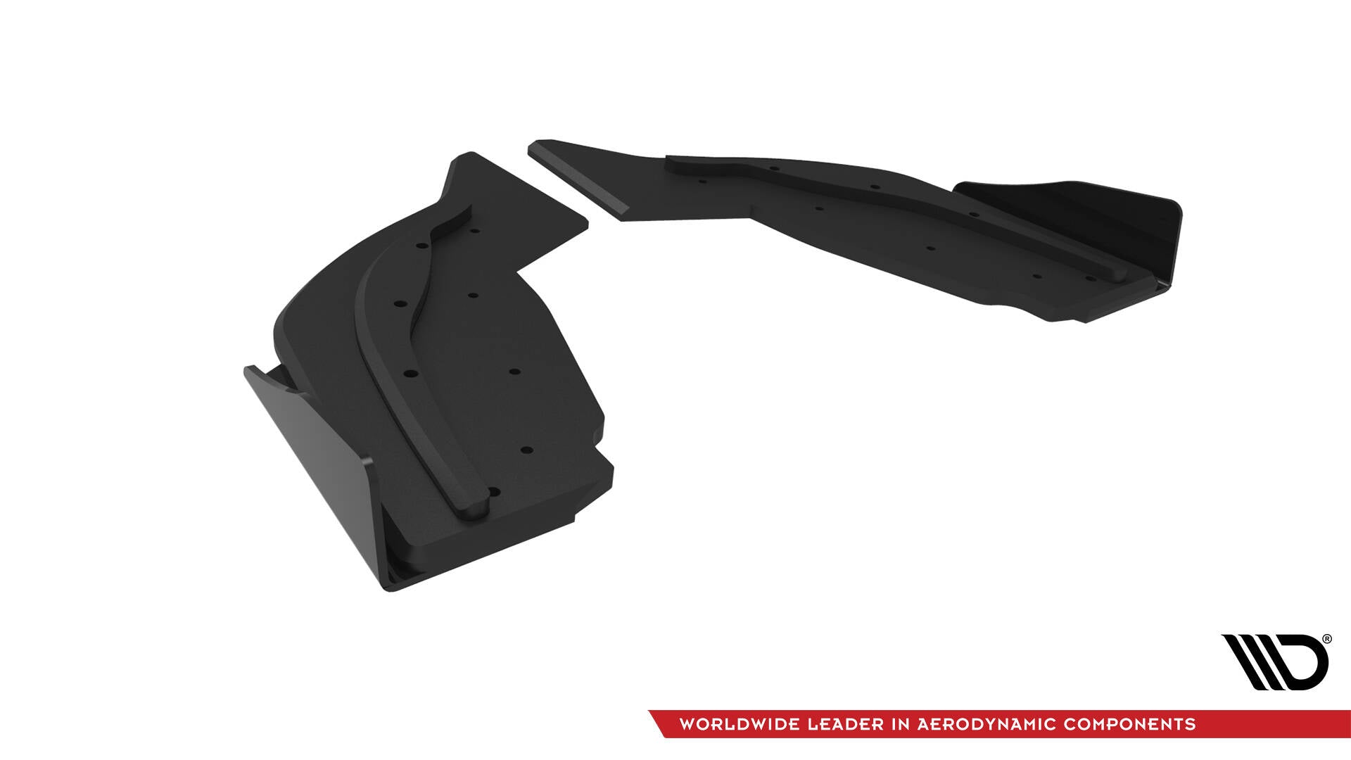 Maxton Design Street Pro Heck Ansatz Flaps Diffusor V.2 + Flaps V.2 passend für BMW 1er F40 M-Paket / M135i schwarz Hochglanz