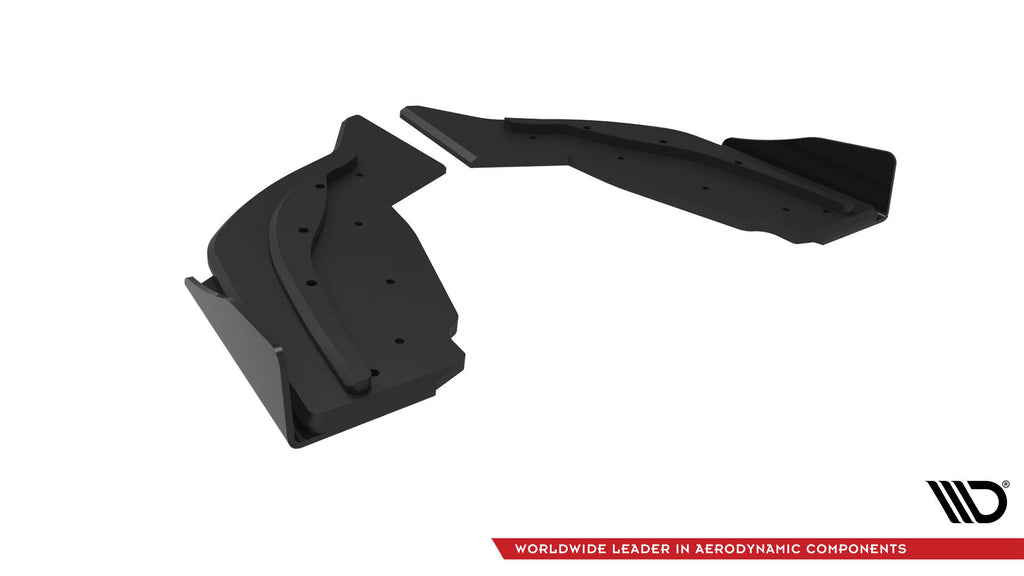 Maxton Design Street Pro Heck Ansatz Flaps Diffusor V.2 + Flaps V.2 passend für BMW 1er F40 M-Paket / M135i schwarz Hochglanz