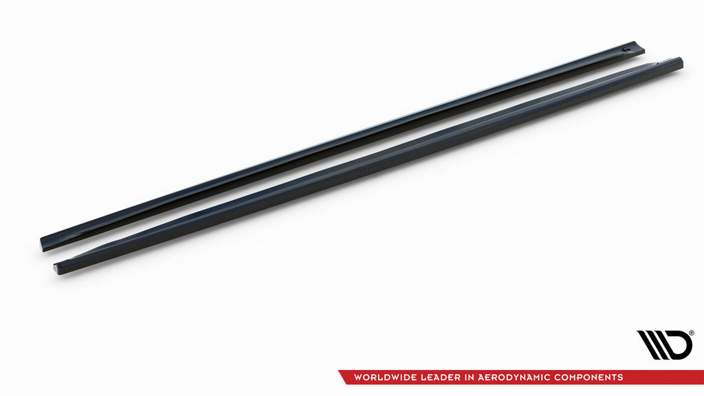 Maxton Design Street+ Seitenschweller Leisten V.2 passend für Audi RS6 Avant C6 schwarz Hochglanz