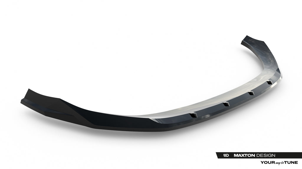 Maxton Design Street+ Spoilerlippe Front Ansatz Passend für Audi SQ5 / Q5 S-Line Sportback / SUV Mk3 Schwarz Hochglanz