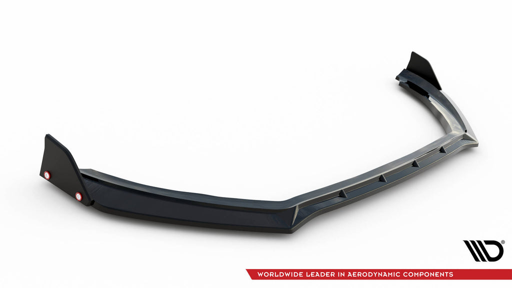 Maxton Design Street+ Spoilerlippe Front Ansatz V.4 + Flaps passend für Ford Fiesta ST / ST-line Mk8 Facelift