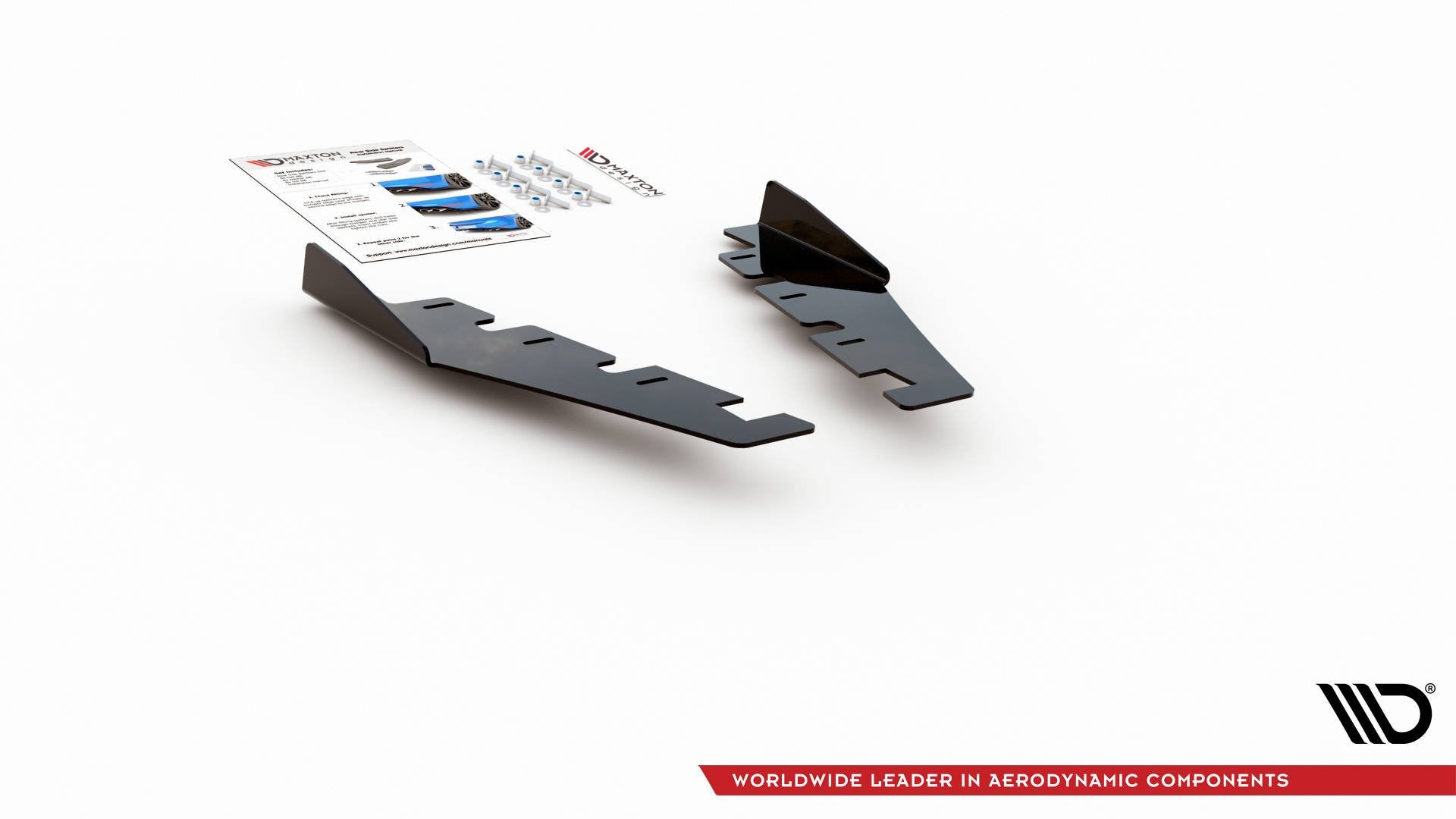 Maxton Design Flaps VW Arteon R-Line Limousine / Shooting Brake Mk1 schwarz Hochglanz für Volkswagen Arteon Mk1