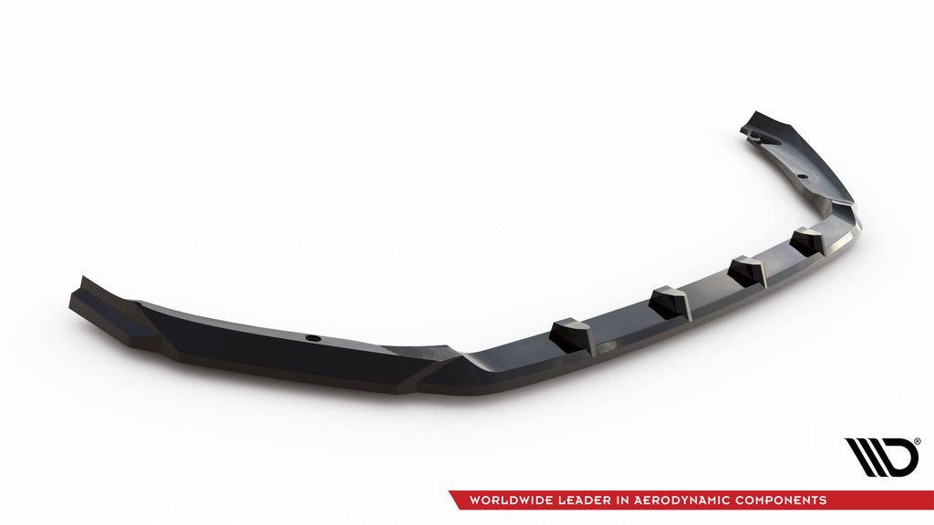 Maxton Design Street+ Spoilerlippe Front Ansatz passend für Skoda Fabia Mk4 schwarz Hochglanz