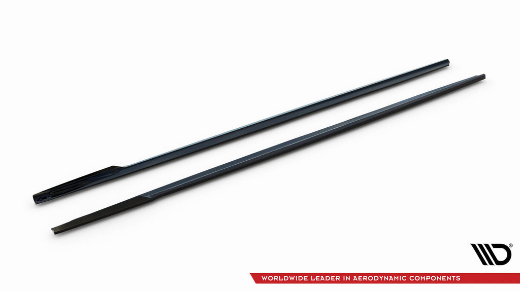 Maxton Design Street+ Seitenschweller Leisten V.2 passend für BMW 7 Lang M-Paket G12 schwarz Hochglanz