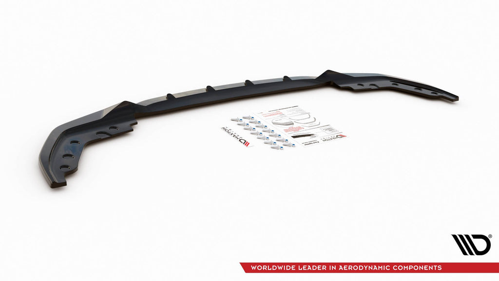 Maxton Design Street+ Spoilerlippe Front Ansatz V.4 passend für BMW 3er G20 / G21 M-Paket schwarz Hochglanz