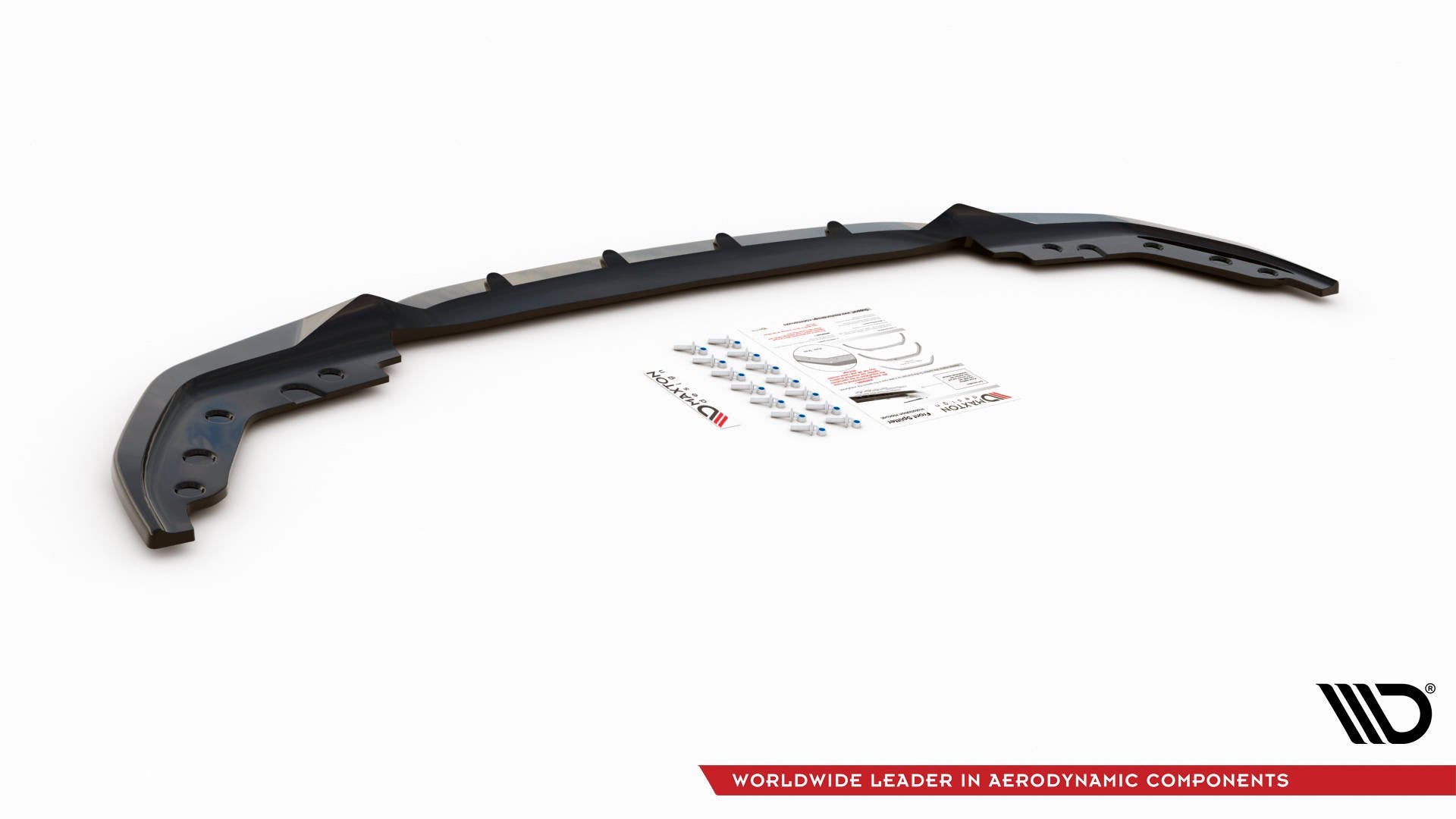 Maxton Design Street+ Spoilerlippe Front Ansatz V.4 passend für BMW 3er G20 / G21 M-Paket schwarz Hochglanz