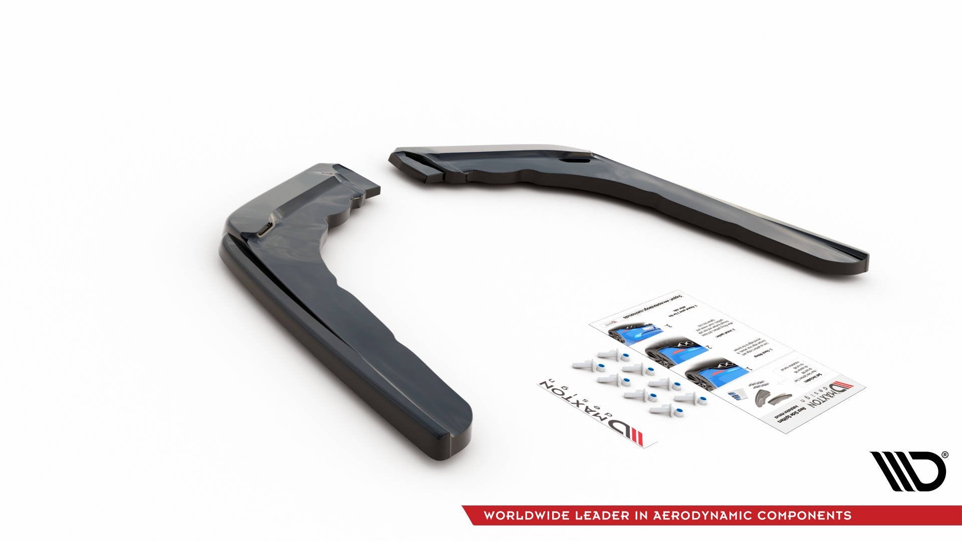 Maxton Design Heck Ansatz Flaps Diffusor V.3 passend für BMW M4 F82 schwarz Hochglanz