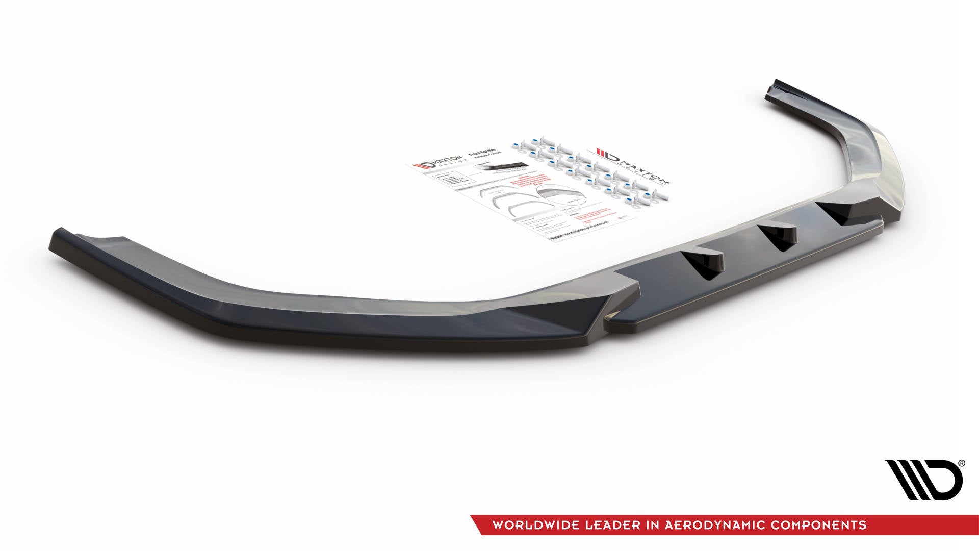 Maxton Design Street+ Spoilerlippe Front Ansatz V.2 passend für Honda Civic Mk9 schwarz Hochglanz