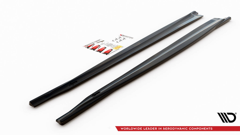 Maxton Design Street+ Seitenschweller Leisten passend für V.1 passend für BMW X5 M F85 schwarz Hochglanz